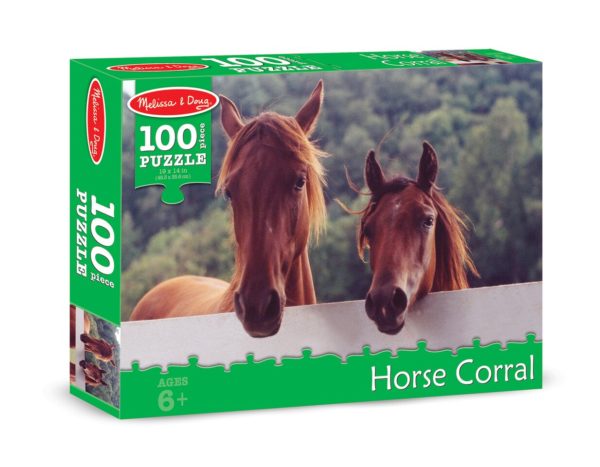 Horse Corral Cardboard Jigsaw Puzzle 100 Pc