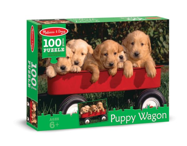 Puppy Wagon 100 Pc Cardboard Jigsaw Puzzle
