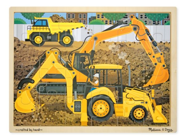 Construction Wooden Jigsaw Puzzle 24 Pc