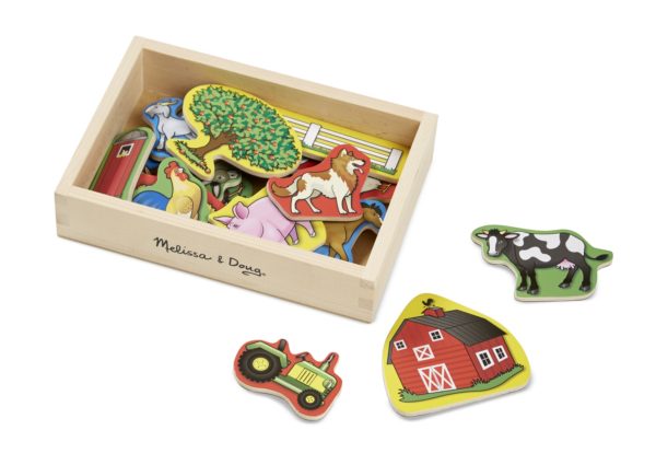 Magnetic Activities Wooden Farm Magnets