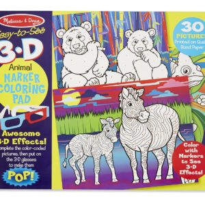 3D Animals Colouring Book
